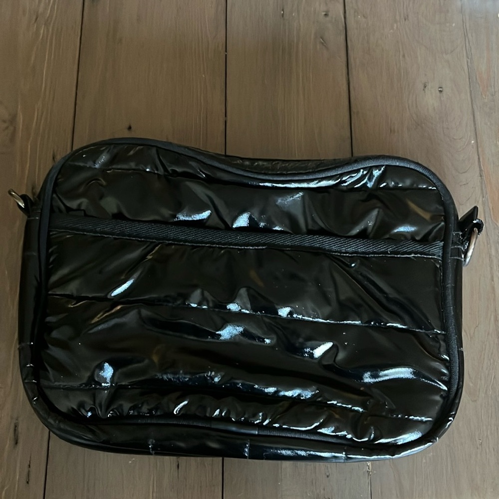 Haute Shore Black Rectangular Noir Puffer Purse with no Strap